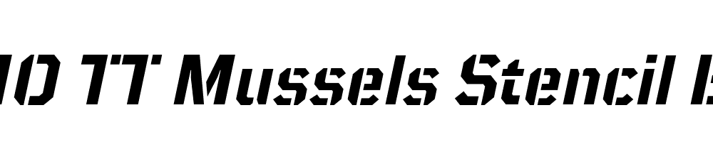 FSP DEMO TT Mussels Stencil Bold Italic