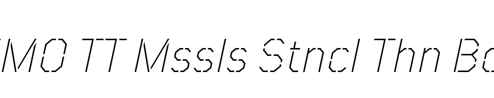 FSP DEMO TT Mssls Stncl Thn Bold Italic