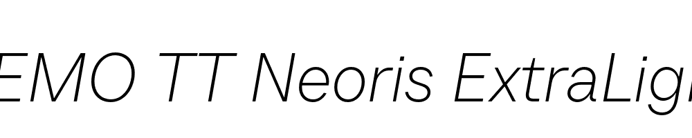 FSP DEMO TT Neoris ExtraLight Italic