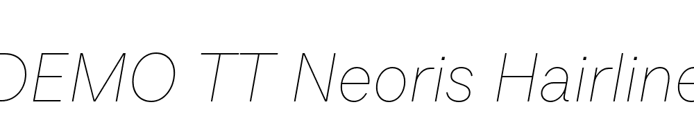 FSP DEMO TT Neoris Hairline Italic