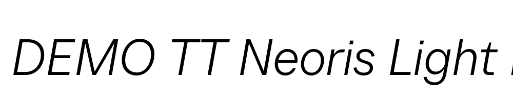 FSP DEMO TT Neoris Light Italic