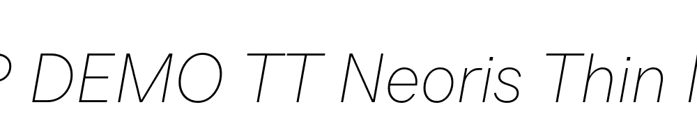 FSP DEMO TT Neoris Thin Italic