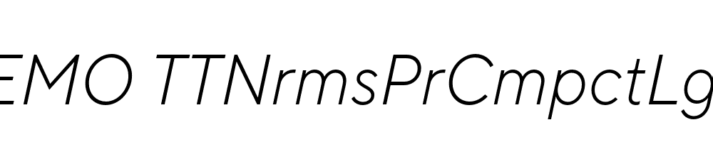 FSP DEMO TTNrmsPrCmpctLght Italic