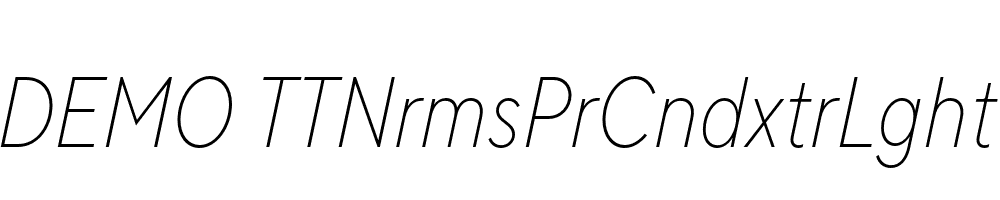 FSP DEMO TTNrmsPrCndxtrLght Italic