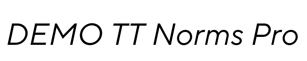 FSP DEMO TT Norms Pro Italic