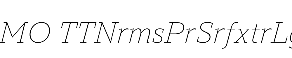 FSP DEMO TTNrmsPrSrfxtrLght Italic