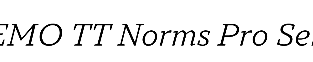 FSP DEMO TT Norms Pro Serif Italic