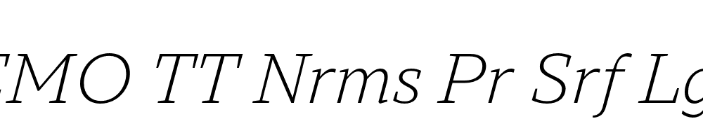 FSP DEMO TT Nrms Pr Srf Lght Italic