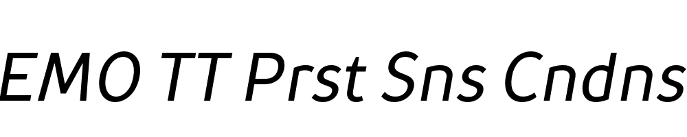 FSP DEMO TT Prst Sns Cndnsd Italic