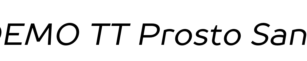 FSP DEMO TT Prosto Sans Italic