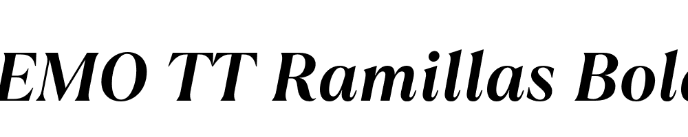 FSP DEMO TT Ramillas Bold Italic