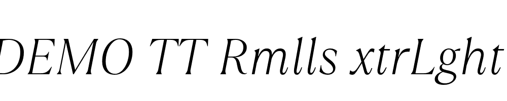 FSP DEMO TT Rmlls xtrLght Italic