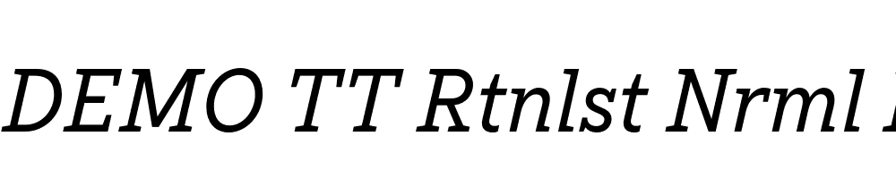 FSP DEMO TT Rtnlst Nrml Italic