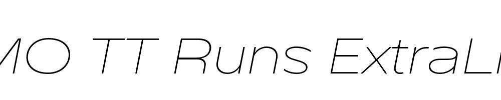 FSP DEMO TT Runs ExtraLight Italic