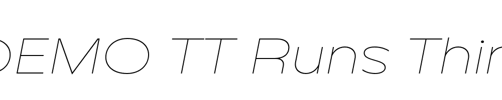 FSP DEMO TT Runs Thin Italic