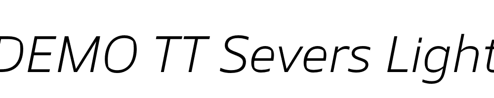 FSP DEMO TT Severs Light Italic