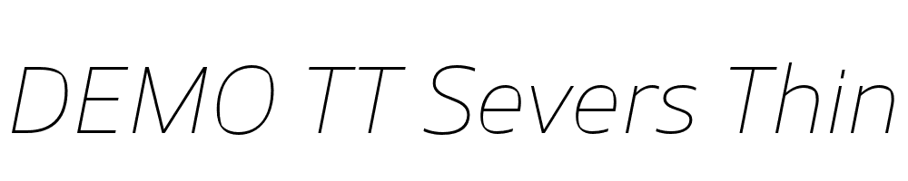 FSP DEMO TT Severs Thin Italic