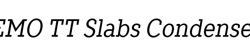 FSP DEMO TT Slabs Condensed Italic