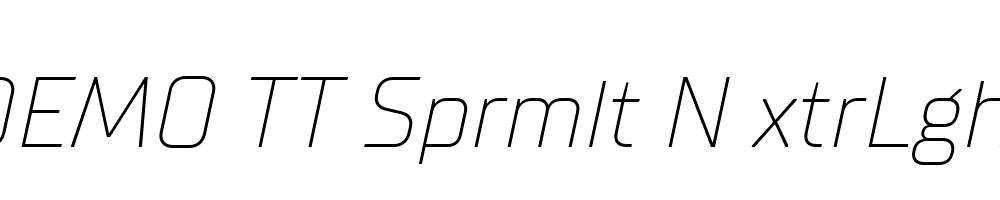 FSP DEMO TT Sprmlt N xtrLght Italic