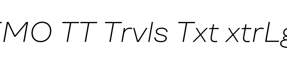 FSP DEMO TT Trvls Txt xtrLght Italic