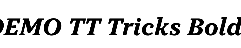 FSP DEMO TT Tricks Bold Italic