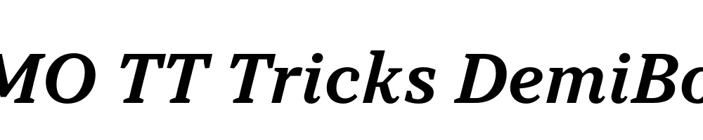 FSP DEMO TT Tricks DemiBold Italic