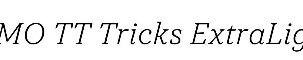 FSP DEMO TT Tricks ExtraLight Italic