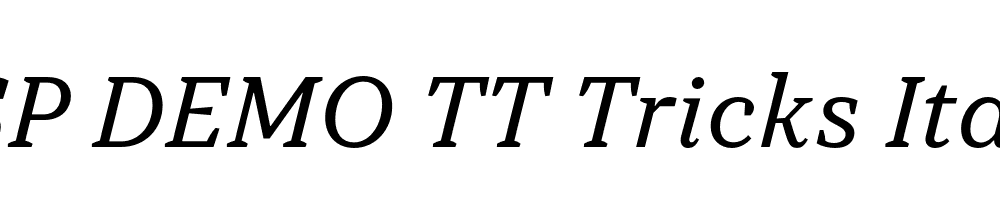 FSP DEMO TT Tricks Italic