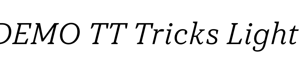 FSP DEMO TT Tricks Light Italic