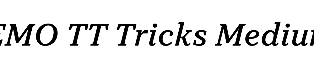 FSP DEMO TT Tricks Medium Italic