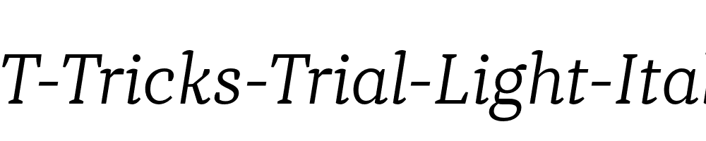 TT-Tricks-Trial-Light-Italic