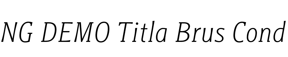  DEMO Titla Brus Cond Light Italic