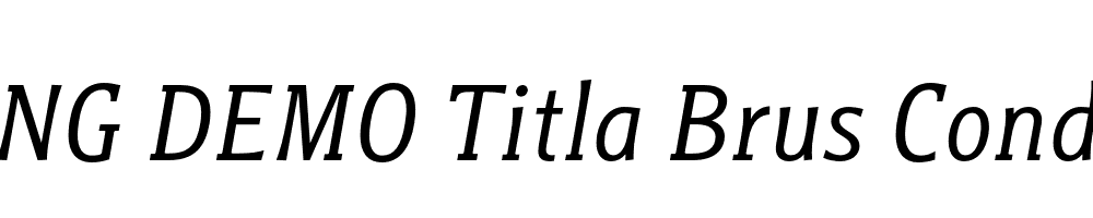  DEMO Titla Brus Cond Book Italic