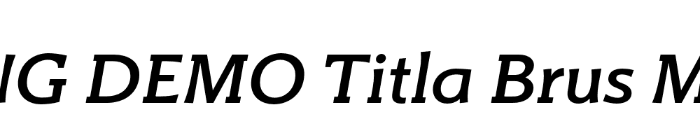  DEMO Titla Brus Medium Italic