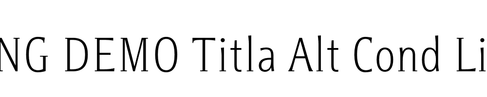  DEMO Titla Alt Cond Light Regular