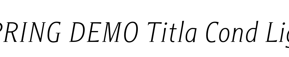  DEMO Titla Cond Light Italic