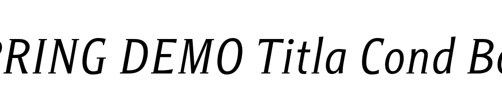  DEMO Titla Cond Book Italic