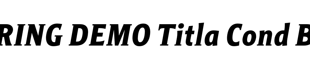  DEMO Titla Cond Bold Italic