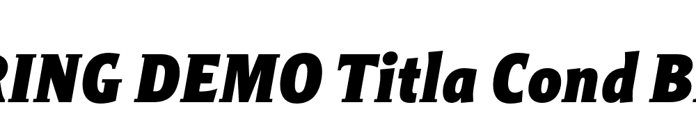  DEMO Titla Cond Black Italic