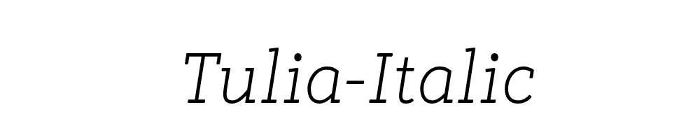 Tulia-Italic