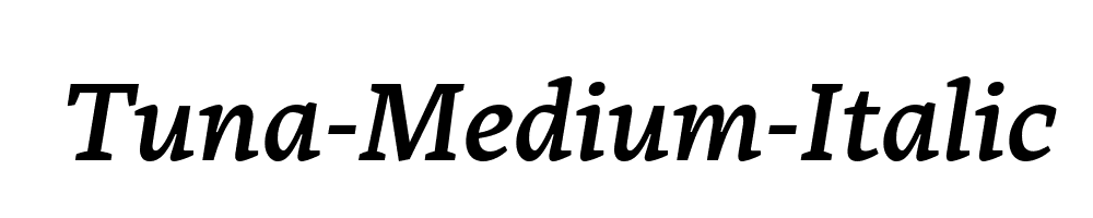 Tuna-Medium-Italic