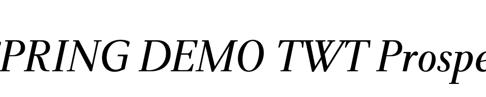  DEMO TWT Prospero Italic