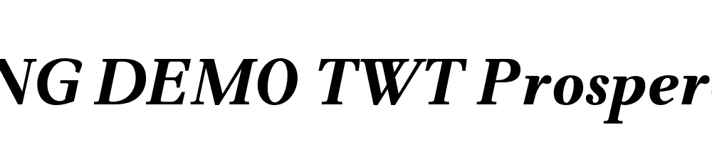  DEMO TWT Prospero Bold Italic