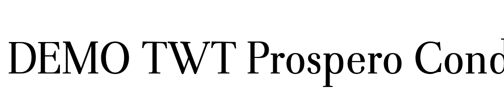  DEMO TWT Prospero Condensed Regular