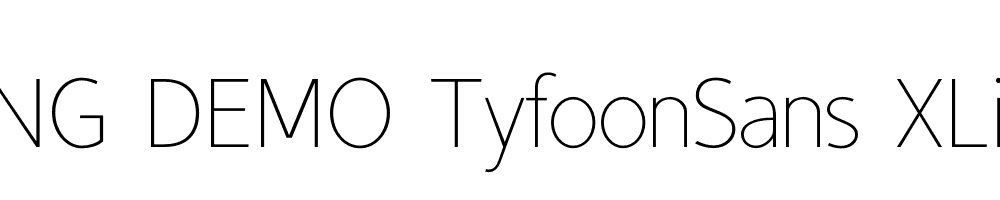  DEMO TyfoonSans XLight Regular