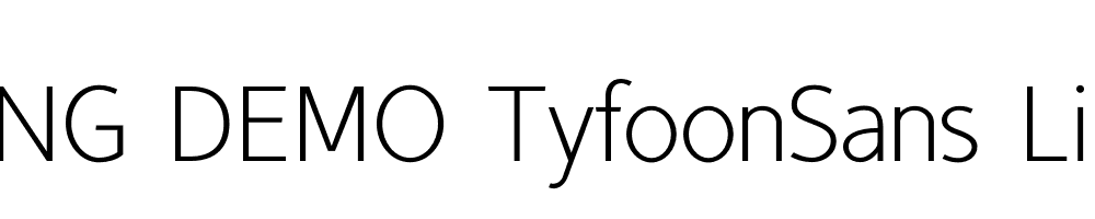  DEMO TyfoonSans Light Regular