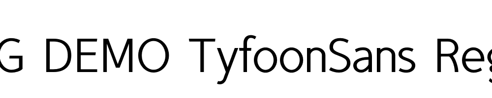  DEMO TyfoonSans Regular Regular