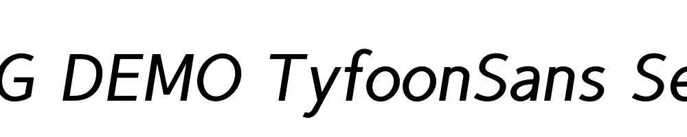  DEMO TyfoonSans SemiBold Italic