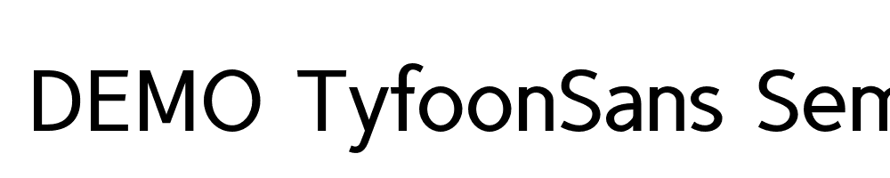  DEMO TyfoonSans SemiBold Regular