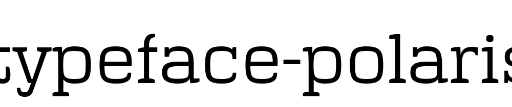 typeface-polaris